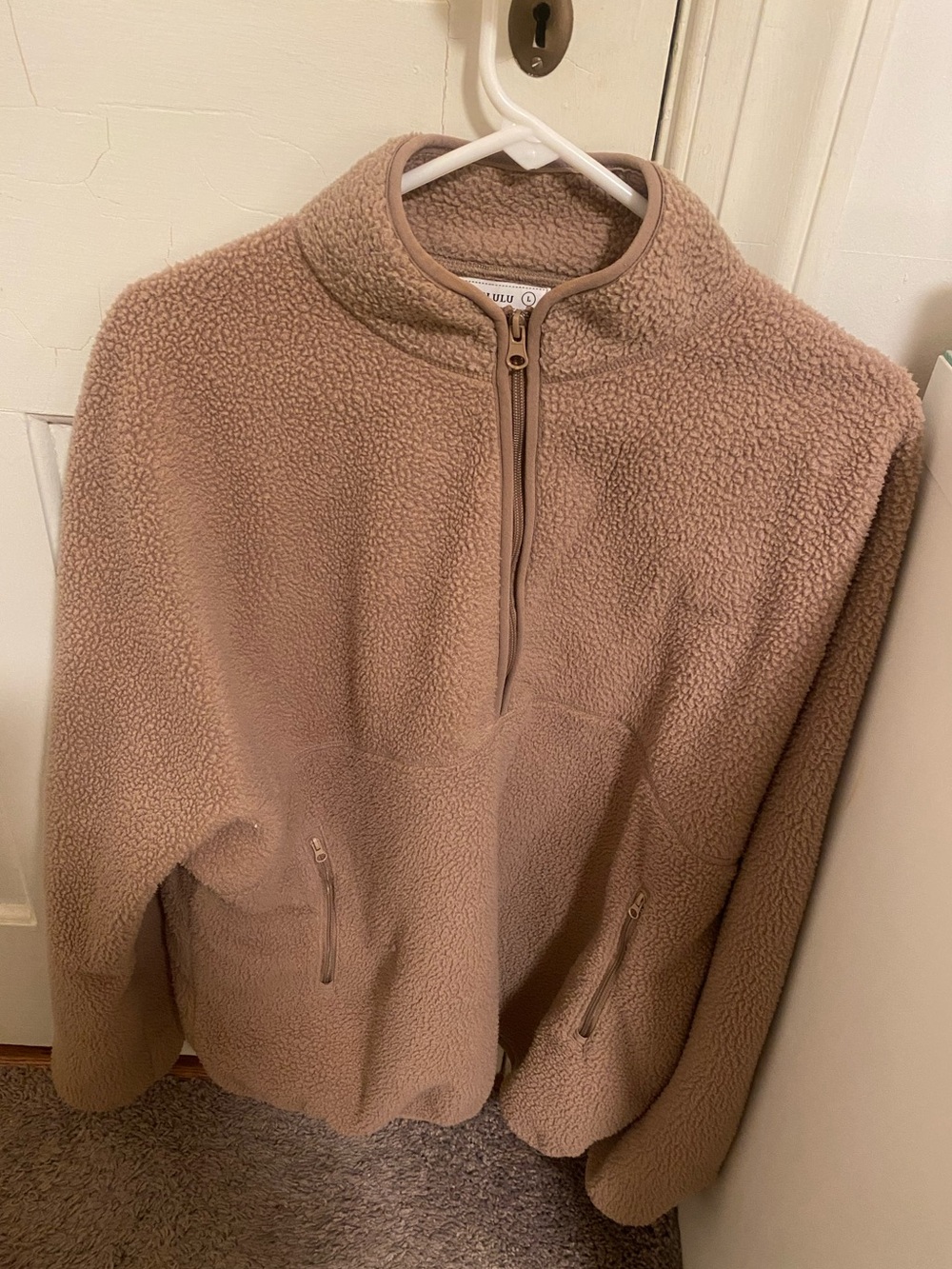 Like New Never Worn Taupe Sherpa Oversized Pullover Fleece